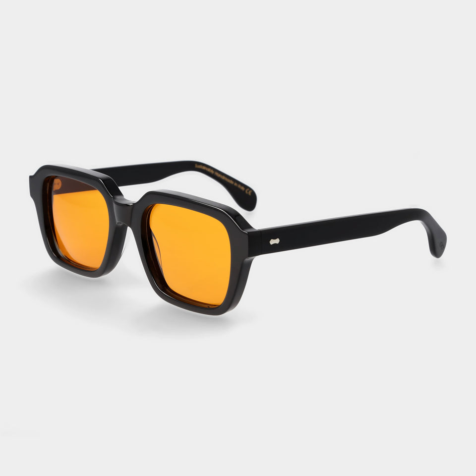 Square sunglasses with orange lenses: Lino | TBD Eyewear